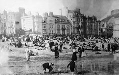On-the-beach-opposite-Harold-Place.-1920.